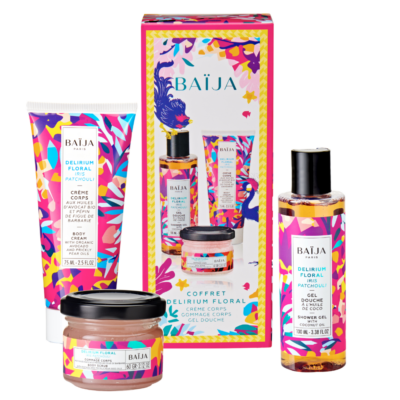 Le coffret Delirium Floral Feel The Good @Home est un véritable rituel de bien-être, parfait pour prendre soin de votre peau tout en vous offrant un parfum envoûtant à l’Iris et au Patchouli.